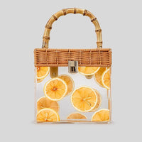 Sac à main transparent citrons tendance - TransparenceSac.com