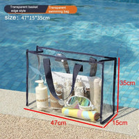 Sac de plage transparent grande capacité - modèle 1pc blue - TransparenceSac.com