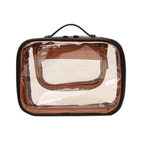 Trousse transparente élégante pour voyage mode - modèle Black - TransparenceSac.com