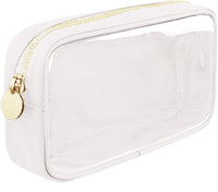 Trousse transparente élégante voyage cosmétique - modèle White-L - TransparenceSac.com