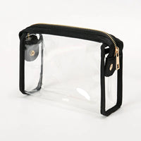 Pochette transparente rose tendance élégante mode - modèle Noir / M - TransparenceSac.com