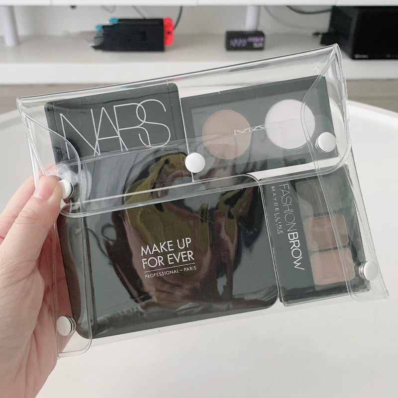 Pochette maquillage transparente chic