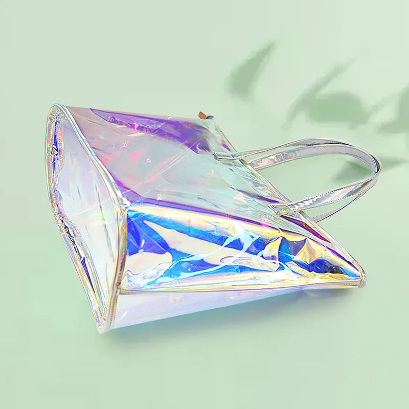 Sac à main transparent holographique mode