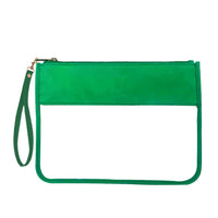 Pochette transparente mode soirée élégante - modèle Vert - TransparenceSac.com