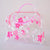 Trousse transparente à pois violets - modèle pink - TransparenceSac.com