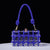 Sac à main transparent filet vert - modèle dark blue - TransparenceSac.com