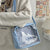 Sac bandoulière transparent tendance élégance - modèle Light Blue / Grand sac sans décoration - TransparenceSac.com