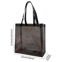 Sac de plage transparent bleu tendance - modèle 1 - TransparenceSac.com