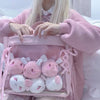 Sac à main transparent peluches kawaii