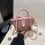 Sac à main transparent noir élégant - modèle pink / (20cm<Max Length<30cm) - TransparenceSac.com