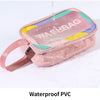 Trousse de toilette transparente colorée