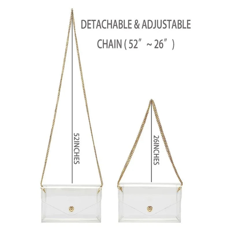 Pochette transparente chic soirée élégante