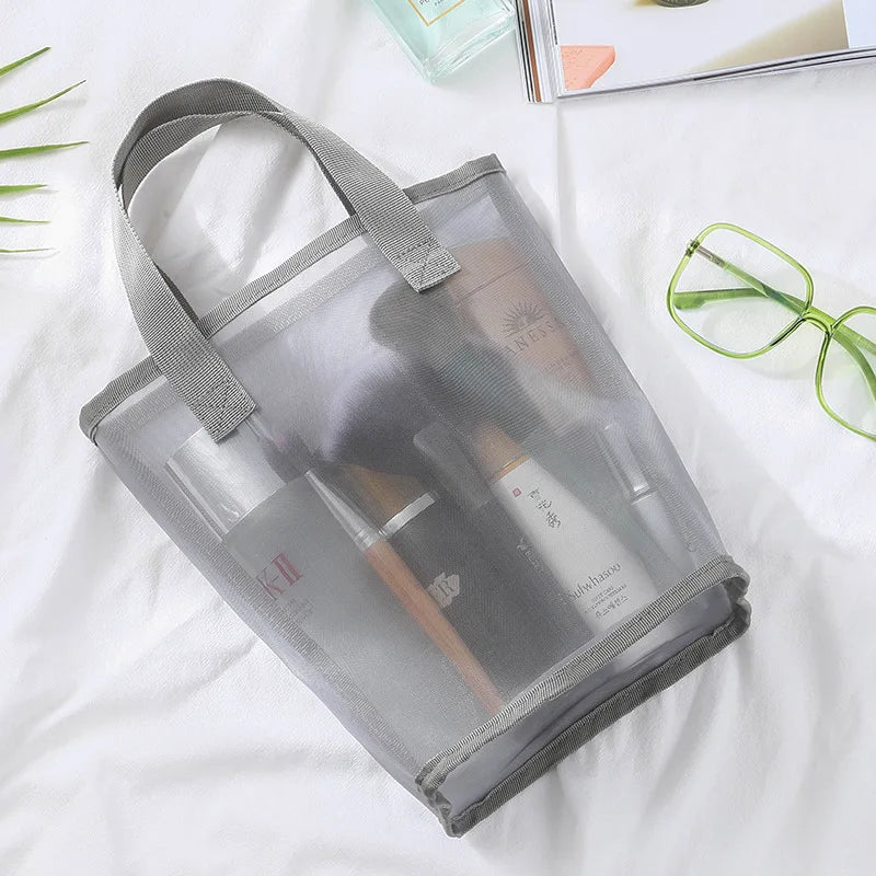 Sac shopping transparent gris moderne