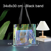 Sac de shopping holographique tendance mode - modèle 34x30x8 B - TransparenceSac.com