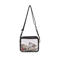 Sac bandouliere transparent violet fashion - modèle Black - TransparenceSac.com