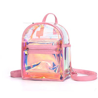 Sac à dos holographique tendance transparent - modèle Pink - TransparenceSac.com