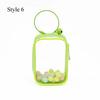 Pochette transparente design vert pastel - modèle style 6 - TransparenceSac.com