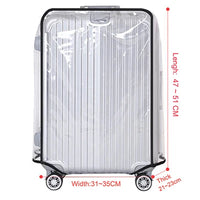 Protection valise transparente premium grande capacité - modèle 20 inch - TransparenceSac.com