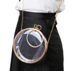 Sac bandoulière rond transparent chic