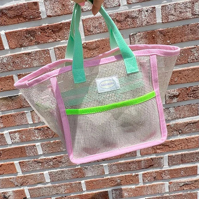 Sac de plage transparent coloré léger