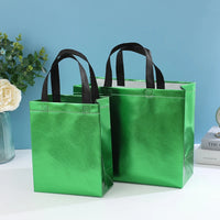 Sacs de Shopping Métallisés Tendance - modèle green / 28x32x13cm - TransparenceSac.com