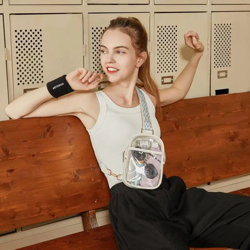 Sac bandoulière transparent tendance élégant