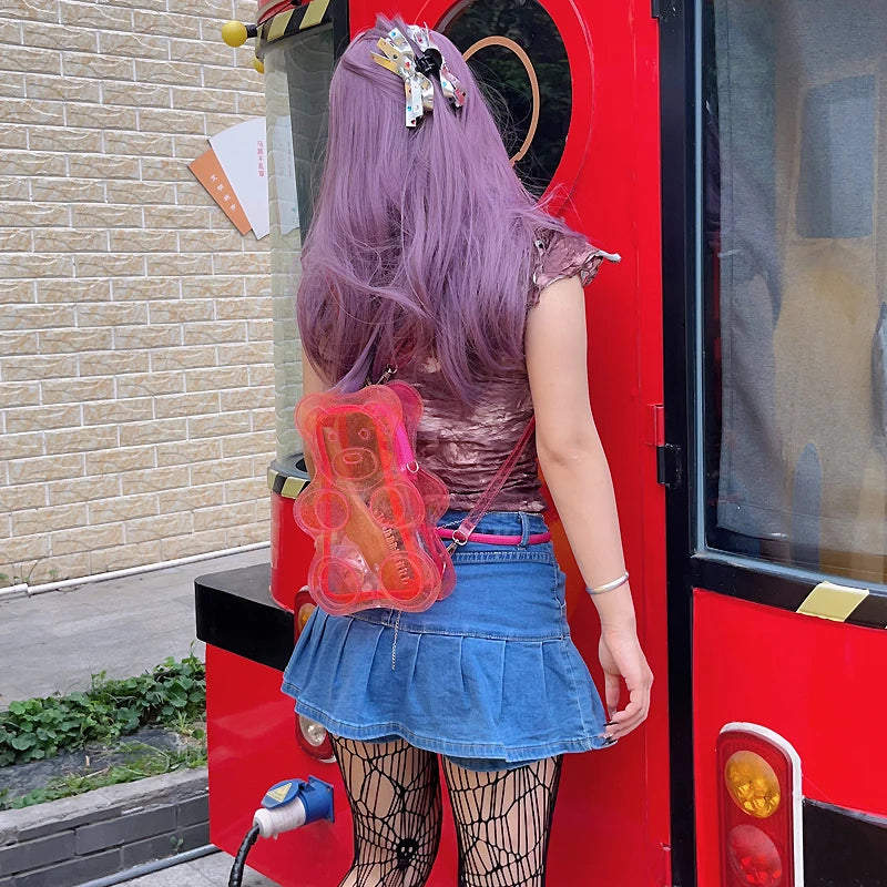 Sac à dos transparent ourson mode