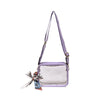 Sac bandouliere transparent violet fashion