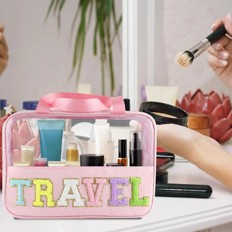 Trousse voyage transparente fashion colorée pratique