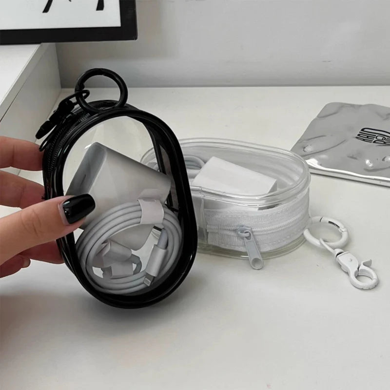 Pochette transparente pratique pour accessoires tech