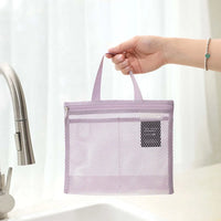 Trousse de toilette transparente suspendue - modèle PURPLE - TransparenceSac.com