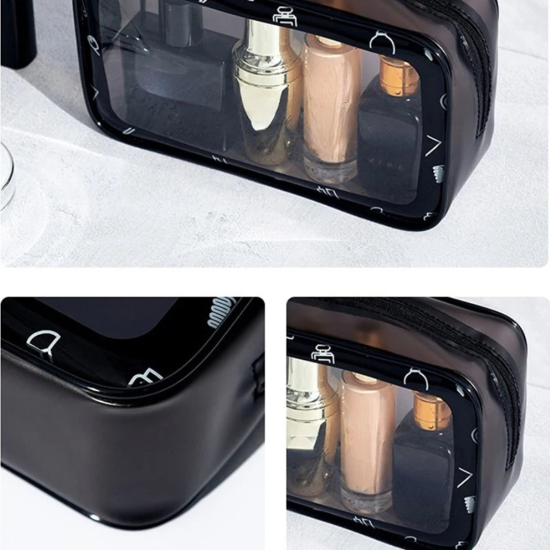 Trousse de toilette transparente compacteń