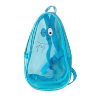 Sac à dos transparent enfant turquoise smiley - TransparenceSac.com