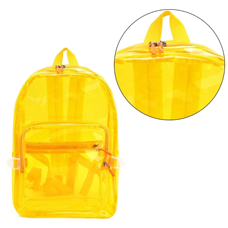 Sac à dos transparent bleu fashion