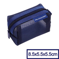 Trousse maquillage transparente mode compacte - modèle Blue-8.5x5.5x5.5cm / 10PCS - TransparenceSac.com