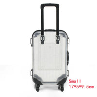 Valise transparente ronde mode colorée - modèle Small White - TransparenceSac.com