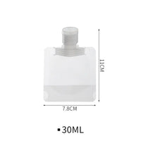 Flacon de voyage 100ml transparent - modèle 30ml - TransparenceSac.com
