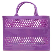 Sac shopping transparent jaune élégant - modèle VIOLET/紫罗兰 - TransparenceSac.com