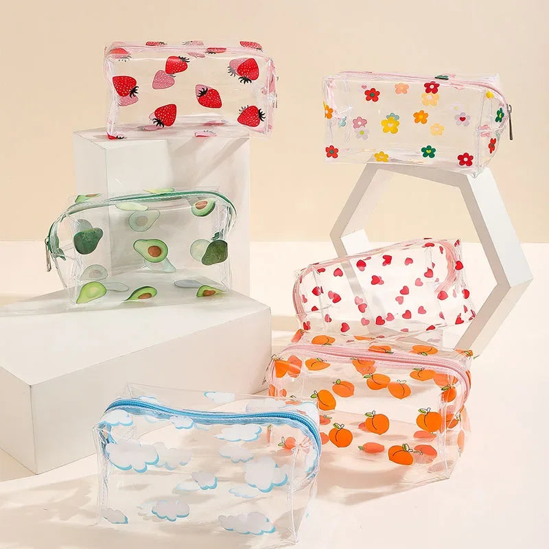 Trousse transparente florale fashion