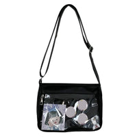 Sac bandoulière transparent fashion chic noir - modèle Black - TransparenceSac.com