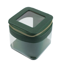 Trousse transparente chic fashion - modèle green / 12 x 13 x12 CM - TransparenceSac.com