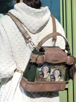 Sac à dos transparent denim chic - modèle green no badges - TransparenceSac.com