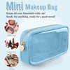 Trousse maquillage transparente dorée élégante