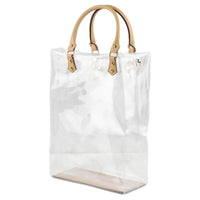 Sac à main transparent avec poignées cuir - modèle C - TransparenceSac.com