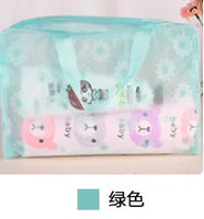 Trousse transparente motif floral élégant - modèle Green color - TransparenceSac.com