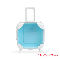 Valise transparente ronde mode colorée - modèle Blue - TransparenceSac.com