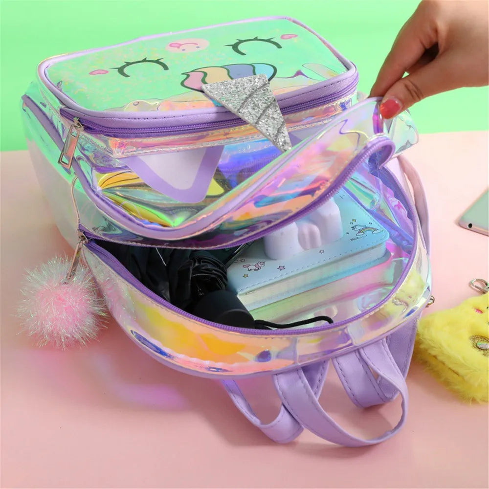 Sac à dos transparent licorne enfant