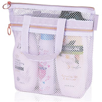 Trousse de toilette transparente rose fashion - modèle WHITE - TransparenceSac.com