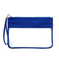 Pochette transparente mode soirée élégante - modèle Bleu - TransparenceSac.com
