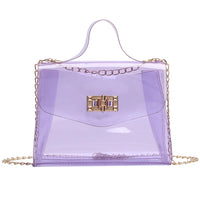 Sac a main transparent fashion orange élégant - modèle Purple - TransparenceSac.com